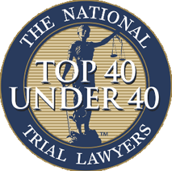 Logo Recognizing Mahaney & Pappas, LLP's affiliation with Top 40 under 40